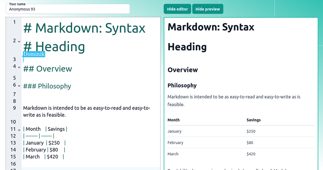 Live preview on the web