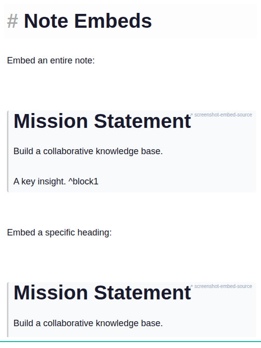 Note embed rendered in Peerdraft