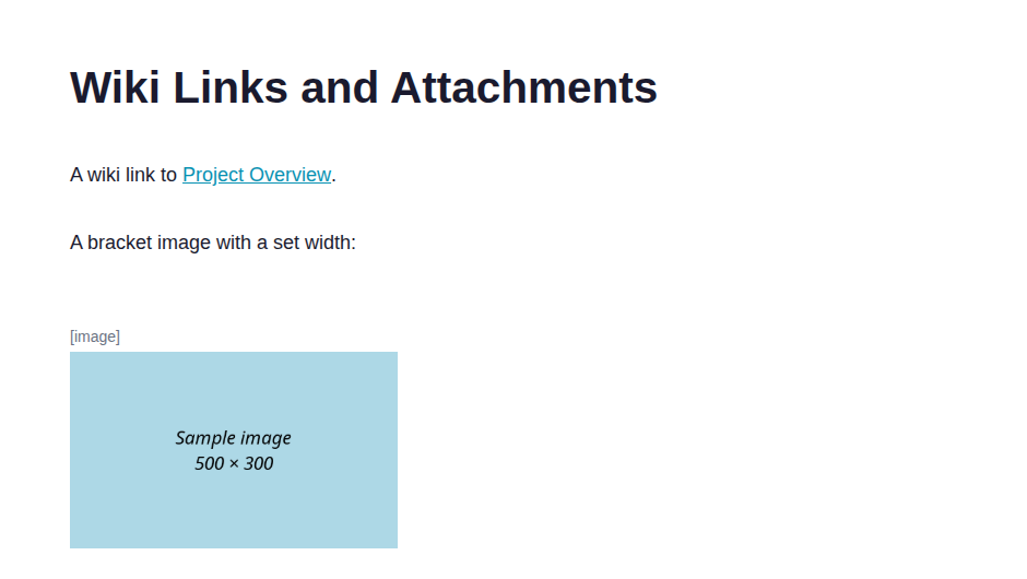 Wiki links and attachments rendered in Peerdraft